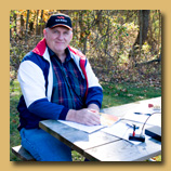 Mike Hansgen, K8RAT, participating in the 2010 QRP ARCI Fall QSO Party